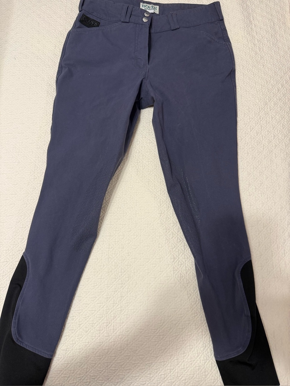 Dover Saddlery Mens Riding Breeches in Slate Gray waist size 32